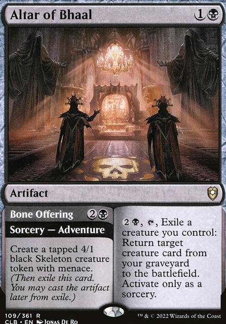 Featured card: Altar of Bhaal / Bone Offering